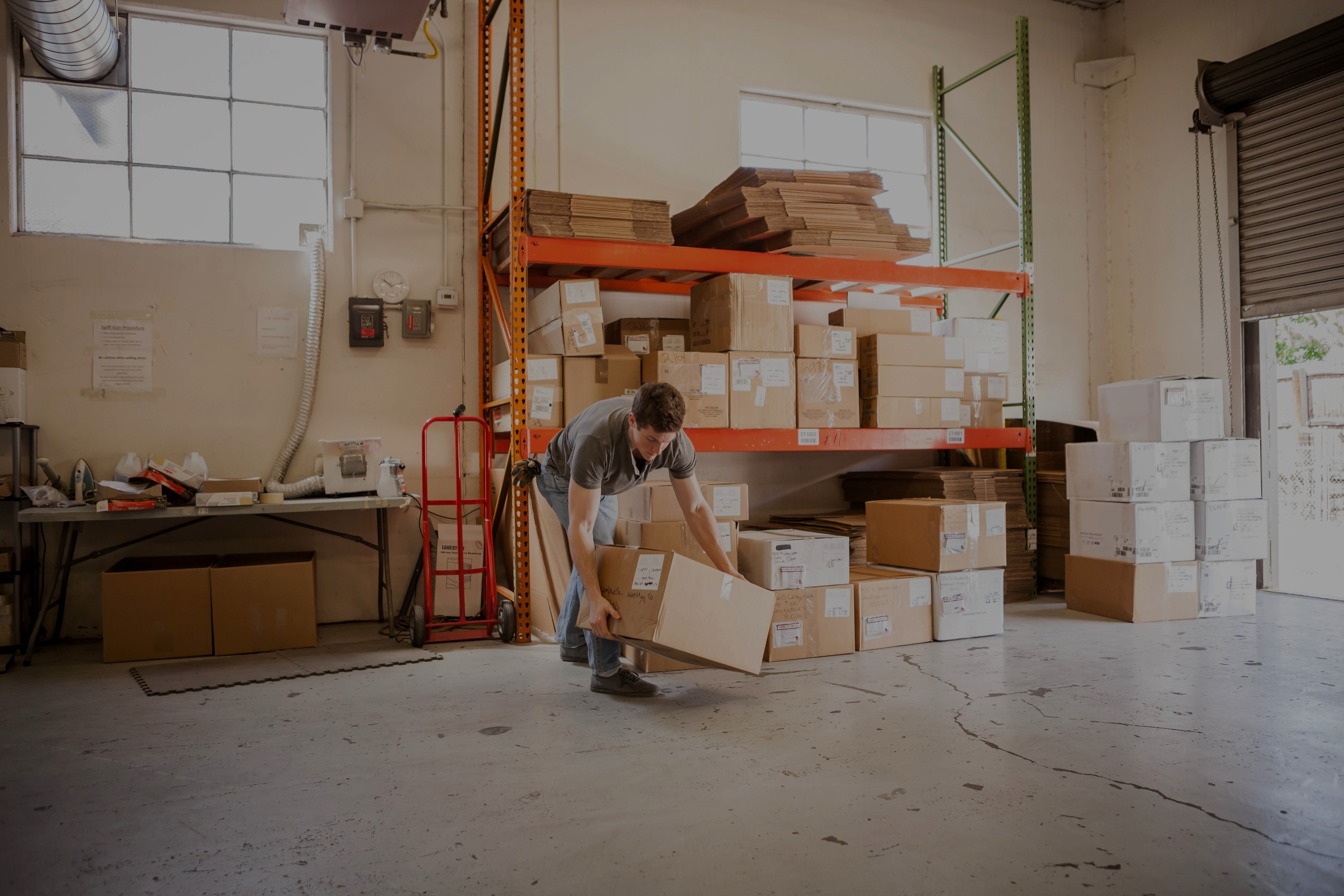 E-commerce fulfillment operations inside a warehouse